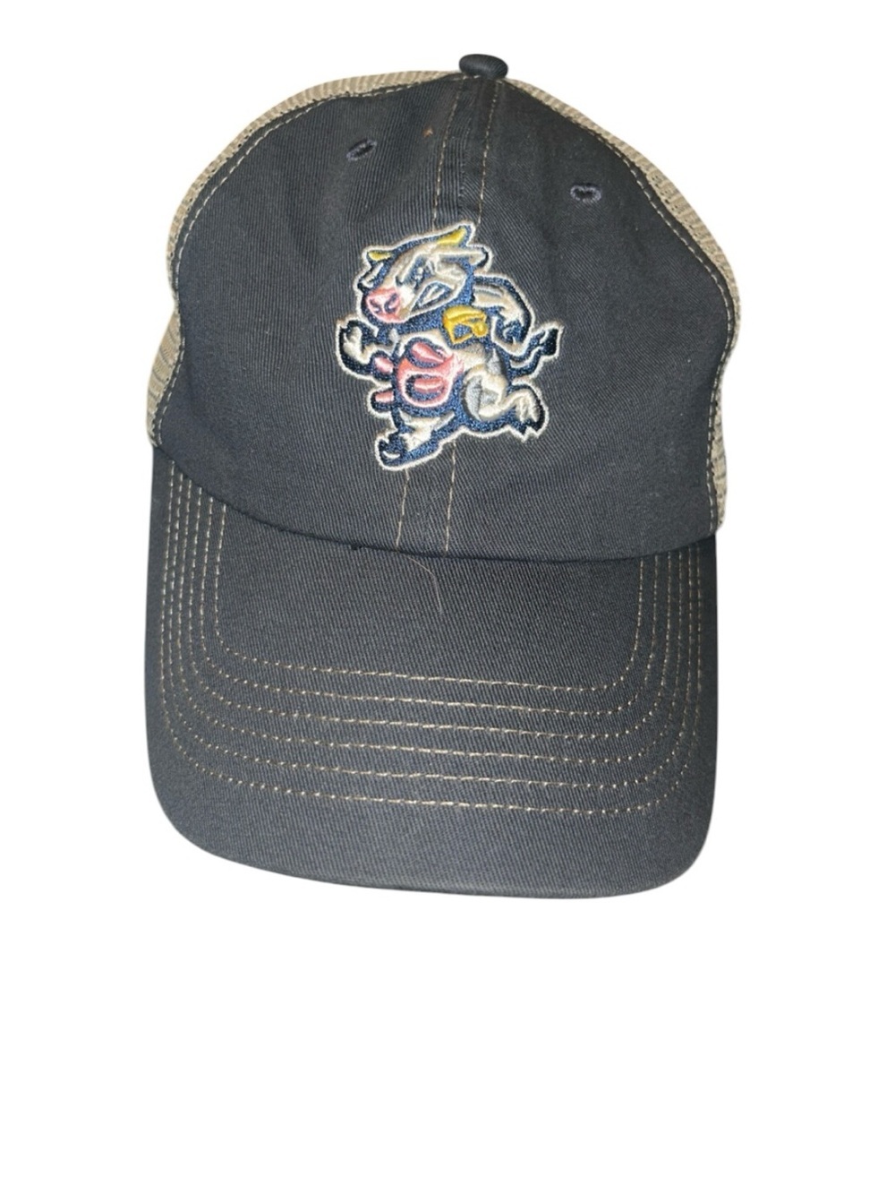 Wisconsin Timber Rattlers Udder Tuggers Mesh Trucker Snapback Hat Cap MiLB Blue